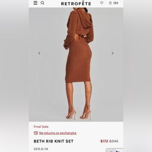 NEW with tag - SER.O.YA - Beth Set, Dress and Cropped sweater hoody.